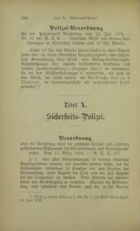 Titel X. Sicherheits-Polizei.