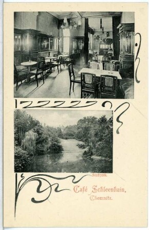 Chemnitz. Cafe Schleenhain, Stadtpark