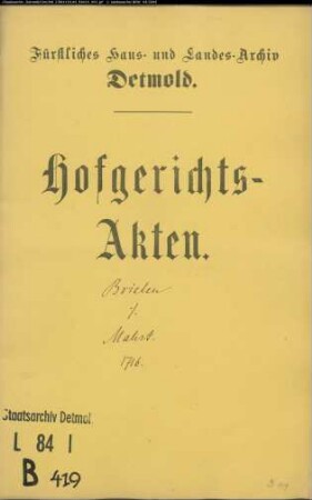 Brielen, Jobst Henrich zu Hohenhausen gegen Kord Hermann Mahrt zu Hohenhausen - Rückgabe eines Zuschlags
