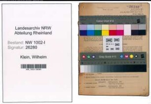Entnazifizierung Wilhelm Klein, geb. 08.04.1909 (Kaufm.Angest.)