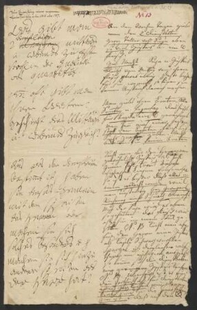 Eigenhändiger Dialog zwischen Beethoven und Nanette Streicher betr. die 1816 einzurichtende Haushaltung