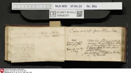 Stammbuch des U. J. Schrader aus Hannover