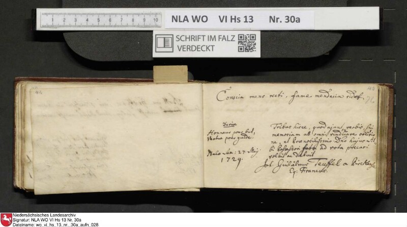 Stammbuch des U. J. Schrader aus Hannover