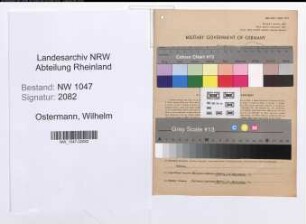 Entnazifizierung Wilhelm Ostermann , geb. 05.03.1897 (Beamter)
