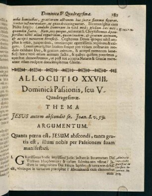 183-190, Allocutio XXVIII.