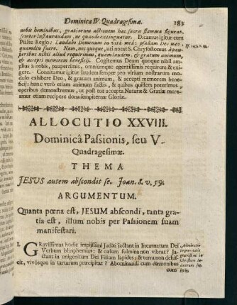 183-190, Allocutio XXVIII.