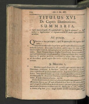 Titulus XVI. De capitis diminutione.