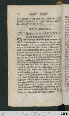 Zwölfte Abtheilung.