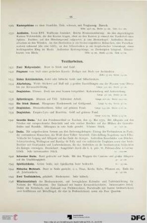 Textilarbeiten (Nr. 1531-1553)