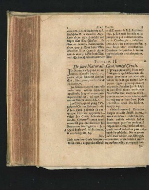 Titulus II. De Iure Naturali, Gentium & Civili.