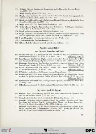 Fayence und Steingut (Nr. 408-477)