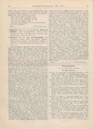 147-148 [Rezension] Hamann, Joh. Geo., Hamann‘s Dienst- und Ruhejahre