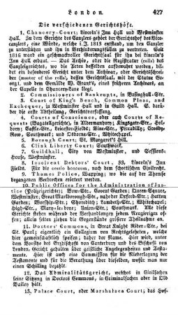 Die verschiedenen Gerichtshöfe