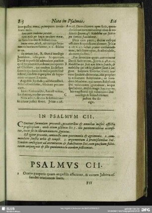 In Psalmum CII.[i.e. CI.] Psalmus CII.[i.e. CI.]