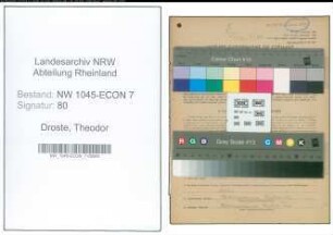 Entnazifizierung Theodor Droste , geb. 15.02.1910 (Baecker)