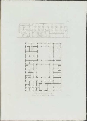 Pl. 55. Plan Et Coupe Du Palais Cattolica A Palerme.