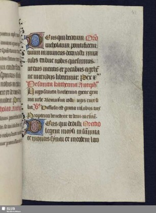 De sancta katherina. Antiph.