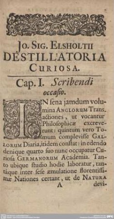 CAP. I. Scribendi occasio.