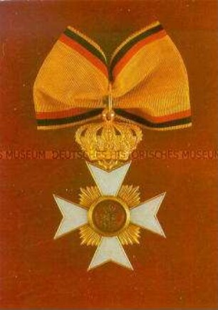 Fürstlich Reußisches Ehrenkreuz, 1. Klasse mit Krone