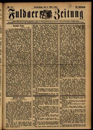 Ausgabe vom Donnerstag, den 04. Mai 1893.