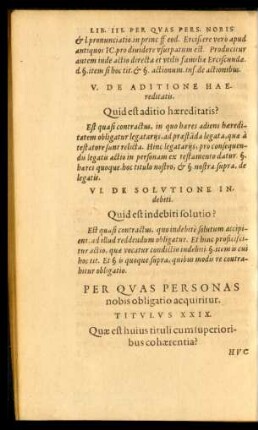 Per Quas Personas nobis obligatio acquiritur. Titulus XXIX.