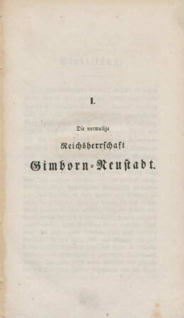 I. Die vormalige Reichsherrschaft Gimborn-Neustadt.