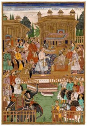 Aurangzeb hält darbar (Audienz beim Großmogul in Delhi)