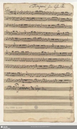 Timpani zum letzten Chor.