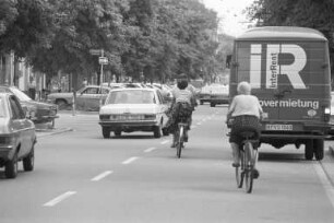 Fahrradfahrer in der Innenstadt