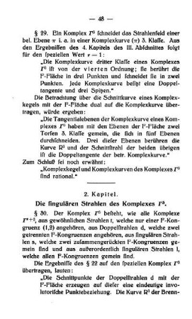 2. Kapitel - Die singulären Strahlen des Komplexes ...