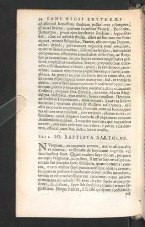 XXI. Io. Baptista Bartolus.
