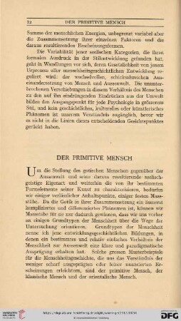 Der primitive Mensch
