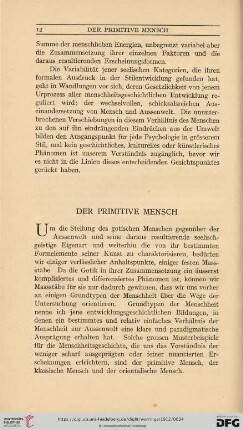 Der primitive Mensch
