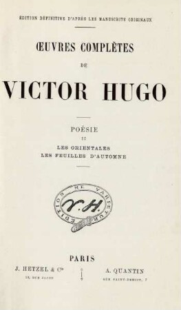 Poésie, 2: Les orientales