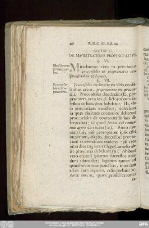 Sectio II. De Magistratibus Provincialibus.