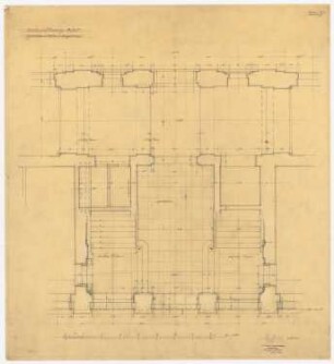 Landesversicherungsanstalt, Berlin: Grundriss der Halle im EG 1:25