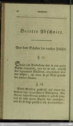 Dritter Abschnitt. Von dem Schälen der rauhen Früchte