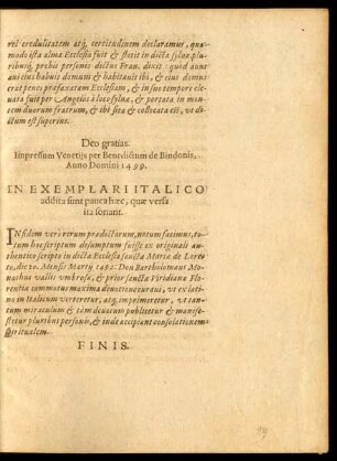 In Exemplari Italico addita sunt pauca haec, quae versa ita sonant.
