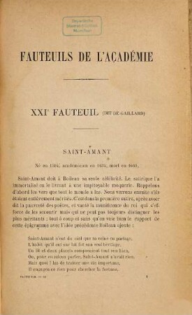 Fauteuils de l'Académie française, 3