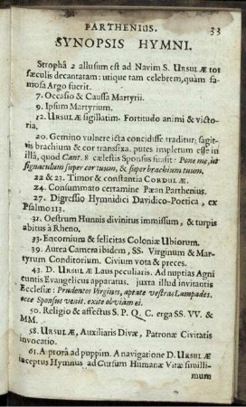 Synopsis Hymni