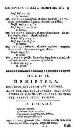 Ordo II. Hemiptera.