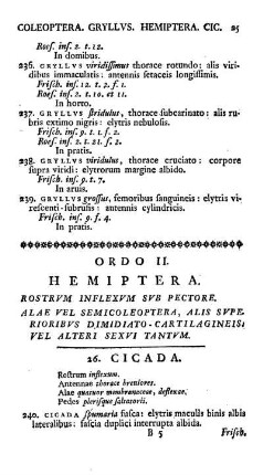 Ordo II. Hemiptera.