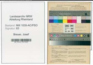 Entnazifizierung Josef Breuer , geb. 12.11.1908 (Bergmann)