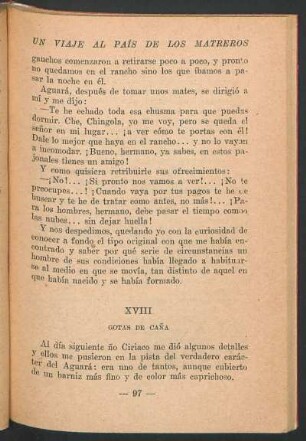 XVIII - Gotas de caña