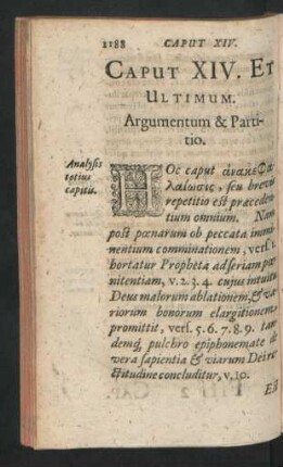 Caput XIV. Et Ultimum.
