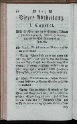 Vierte Abtheilung. - Fünfte Abtheilung.