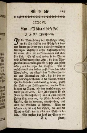 CCXCVI. Am Michaelisfeste.