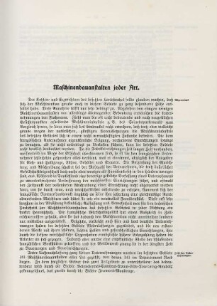 Maschinenbauanstalten jeder Art