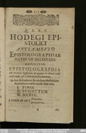 Pars Generalis Eiusque ...