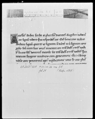 Lectionarium Missae — Initiale A, Folio 21recto
